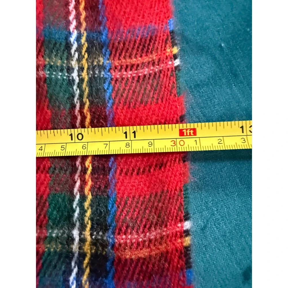Rock Creek Red Plaid Acrylic Scarf Fringe Winter Accessory 64x12‎
